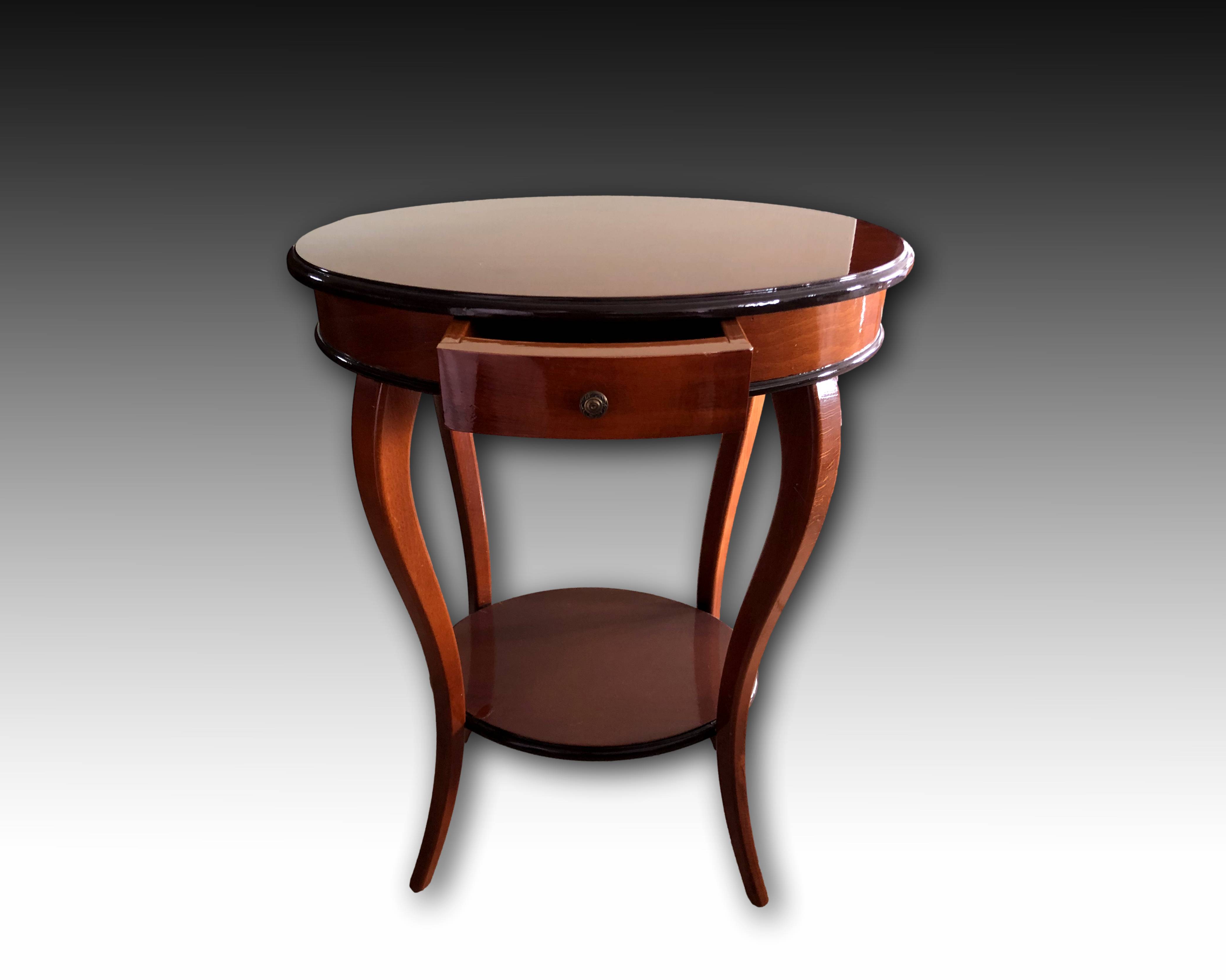 Stolik okrągły z szufladką - obrazek 2